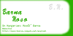 barna moso business card